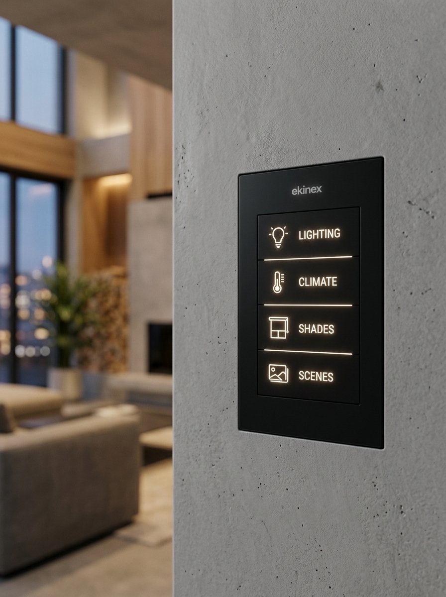 Ekinex Touch Panel Lighting Climate Shades Scenes